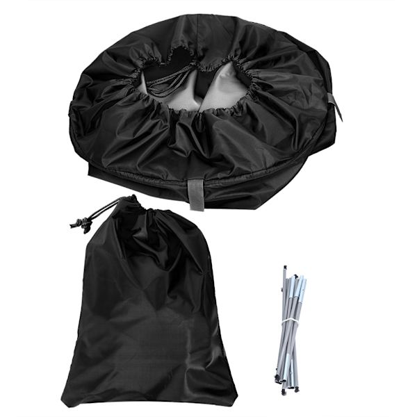 Stærk Stor Havepose Græsaffald Ukrudt Faldne Blade Opsamlings Opbevaringspose Organizer Sort 45x71cm