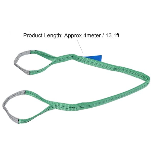 2T Flat Løfteslynge Høystyrke Polyester Kranløft Webbing Stropper Rigging Tilbehør 4 Meter