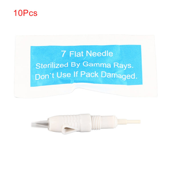 10 st Eyebrow Lip Tattoo Cartridge Rotary Micro Needle Engångs Steril Nålar (7FP)