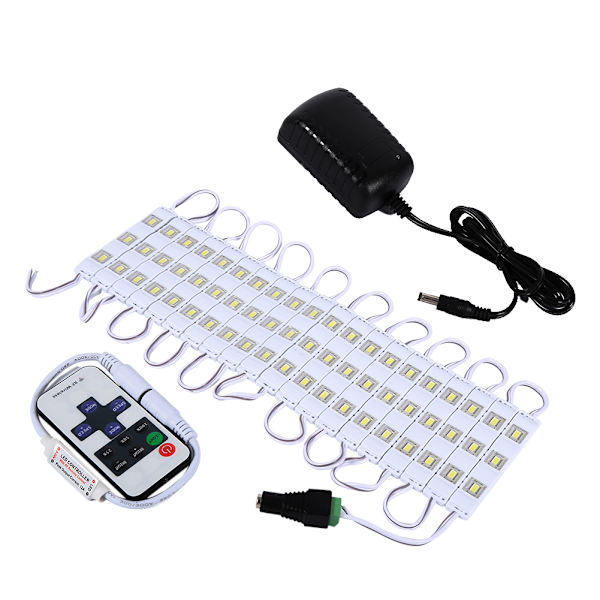 Hvid LED Lysstribe Kit Til Sminke Spejl Oplyst DIY Med Strøm 10FT