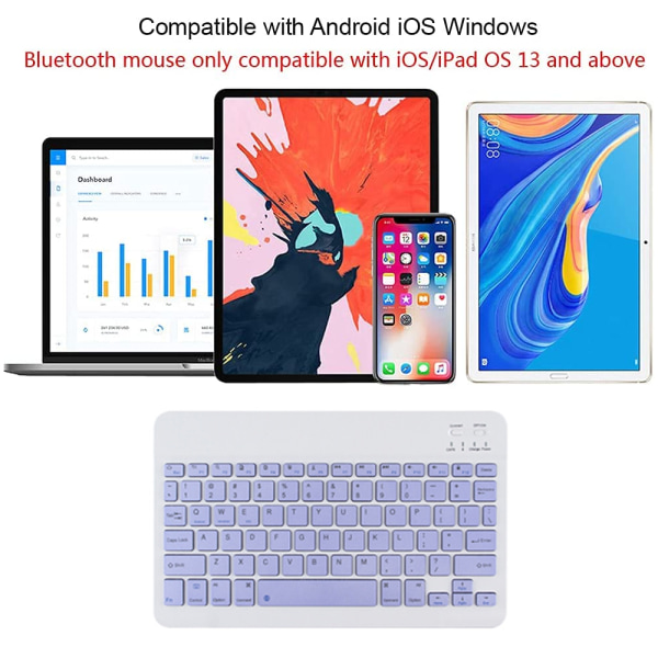 10 tommer ultratyndt genopladeligt Bluetooth-tastatur-iOS/Android