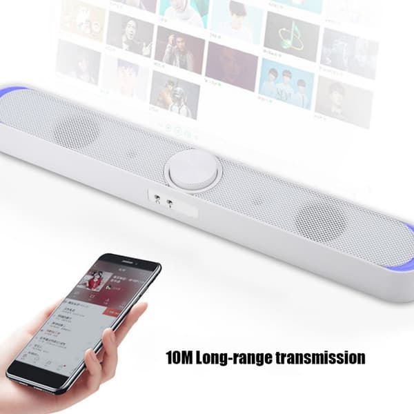 SADA V-198 Computer Husholdnings Desktop Trådløs Bluetooth Højttaler til Hjemmet (Hvid)