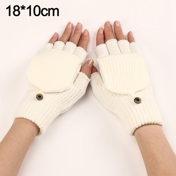 Komfortable og varme vinterhandsker white