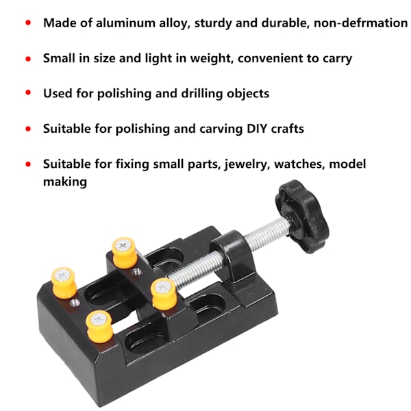 Mini Borrmaskin Klämma Valnöt Vice Flat Table Bänk Smycken Hantverk Carving Säng Verktyg