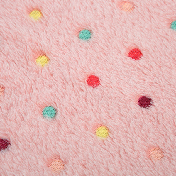 3-pack Hundtäcken Super Mjuka Varma Korallfleece Prickiga Tryck Djursömnmatta för Hundar Katter Valp Rosa XS