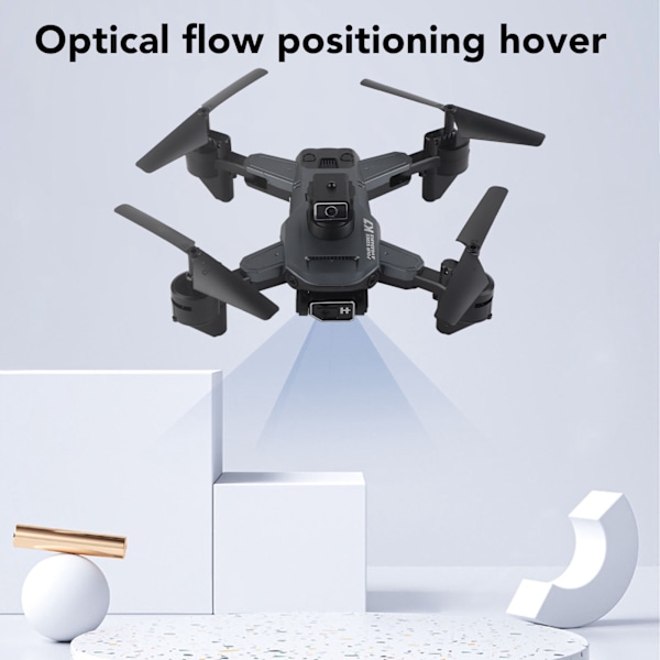 Vikbar Drone RC Quadcopter med 4K Dubbelkamera WiFi-överföring Optisk Flödespositionering Hover för över 14 år