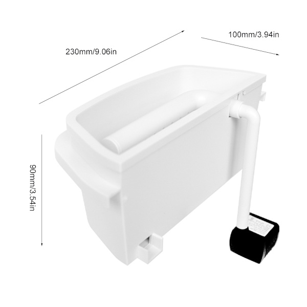 Reptil Skilpadde Tank Akvarium Lavt Vannfilterboks Pumpe Tilbehør CN Plugg 220-240V