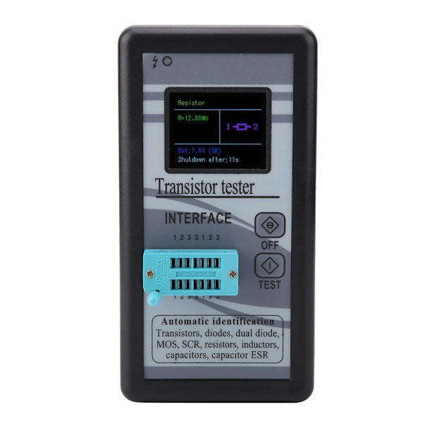 M328 Monitoiminen LCD-näyttöinen digitaalinen transistoritesteri 0,5Ω - 50MΩ