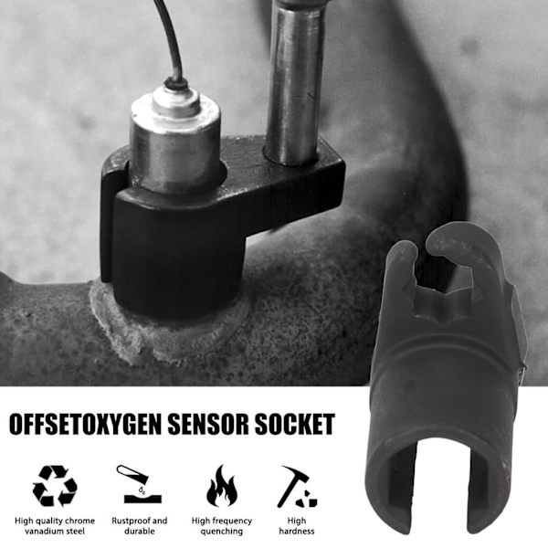 Oxygen Sensor Sokkel 6-Punkts Offset Cr Mo Stål Crowfoot Nøgleærme Fjernelsesværktøjer