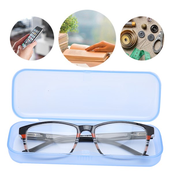 Unisex Elderly Reading Glasses High Definition Eye Glasses Spectacles with Storage Box(+400 )