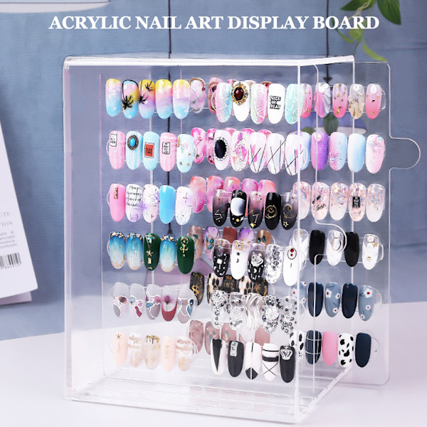 Akryl Neglekunst Display Stativ Magnetisk Adsorption Neglespids Gel Polish Display Bræt Holdere