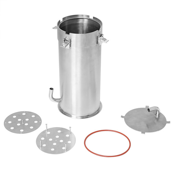 10L Rustfrit Stål DIY Ekstern Akvarium Filter Spand Tønde Cirkulation Vandrensningsudstyr