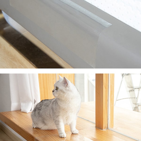Dubbelsidigt Möbelskydd mot Kattskrap, Kraftigt Transparent Kattskrapavskräckande Medel för Möbelklädsel, Luktfri Osynlig Rustning