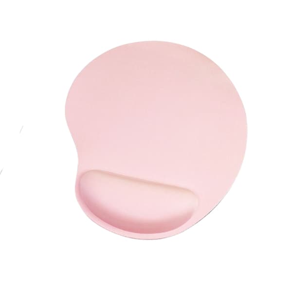 Smertelindrende Memory Foam Musemåtte, Jelly Pink Oversized Ergonomisk Musemåtte med Åndbart Stof med Memory Foam Pude, Ergonomisk Musemåtte med
