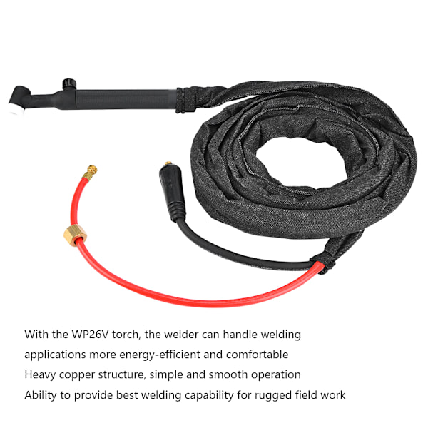 WP26V TIG-svejsbrænder Løftetype 4 Meter Kabel Luftkølet Svejsningspistol SR 26V 200A EU-stik