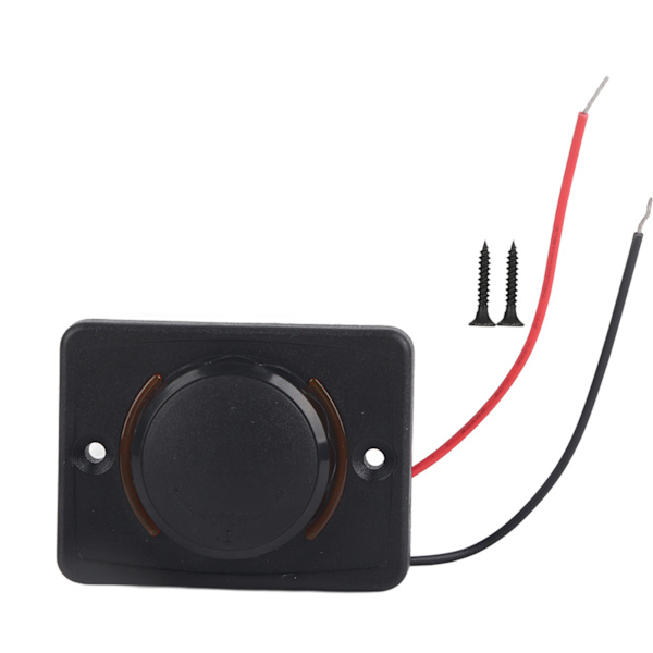 3.1A DC12V/24V Svart Bil Dobbel USB-Port Strømadapter Sokkeluttak med LED (Gul)
