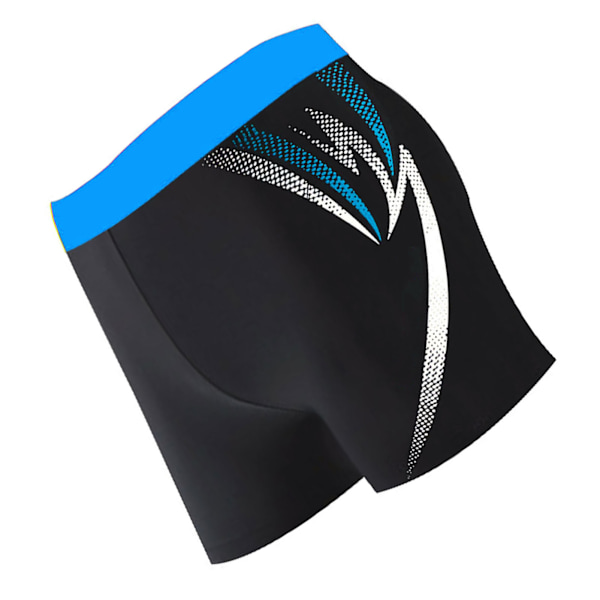 Män Badbyxor Snabbtorkande Stretch Andningsbar Slim Fit Knytband Modetryck Män Badkläder för Simning Himmelblå XXL (100‑140kg / 220.5‑308.6lb)