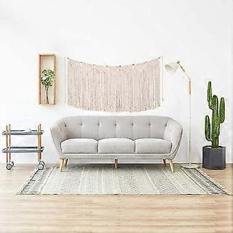 Stor macramé väggbonad vävd väggmatta, 69*95 cm, handgjord