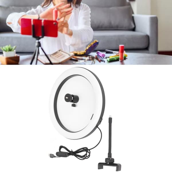 Ring Light til Skabere, Strømbesparende LED-perler med SMD-teknologi og Skyggefrit Blødt Lys til Problemfri Indholdsskabelse