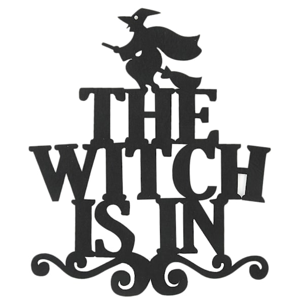 5 stk Halloween Hængende Dørdekorationer Vægskilte THE WITCH IS IN til Fest Hjem