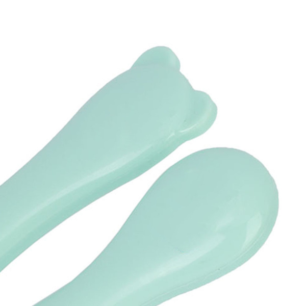 2-pack Söta Barnbestick i Rostfritt Stål, Bärbar Cartoon Sked och Gaffel för Spädbarn, Blå