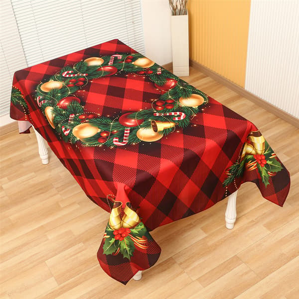 Tryckt duk för jul, helg och vinter, rektangulär