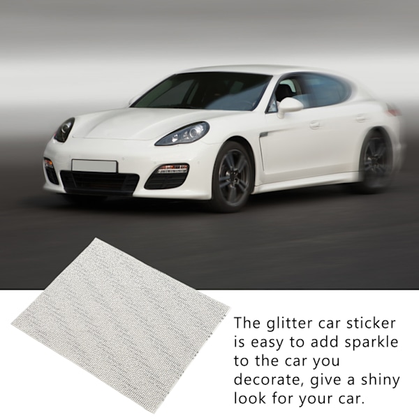 Glitter-autotarra Bling-timanttilevy Itseliimautuva DIY-auton koriste Universaali