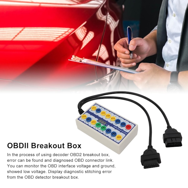 OBDII-jakaja OBD2-protokollan ilmaisimella ja diagnostiikkajohdolla, universaali auton OBD-linjan signaalinsiirtoon