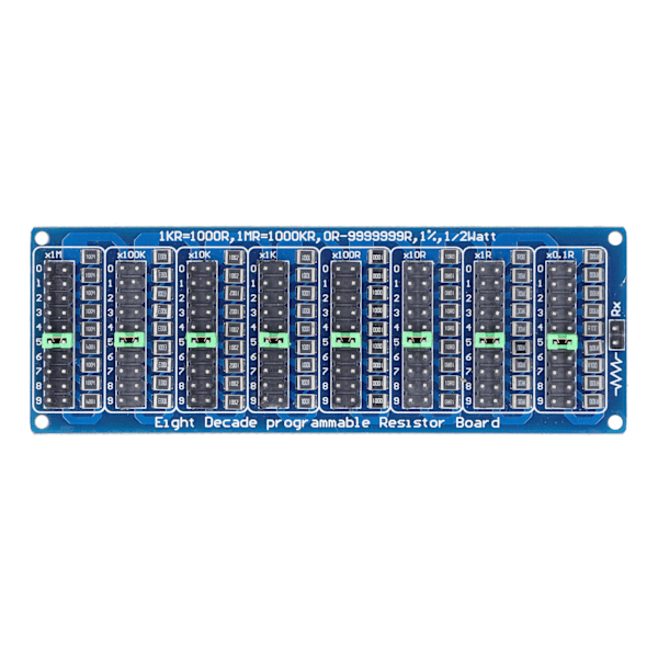 Programmerbar Modstandsplade Skrueklemmeblok 0,1R til 9999999R 8 Sektioner 0,1R Nøjagtighed Elektronisk Komponent