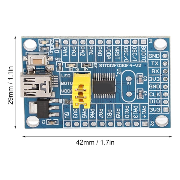 STM32F030F4P6 Systemudviklingskort 32 Bit 48MHz Kerne System Læringskort med USB Port