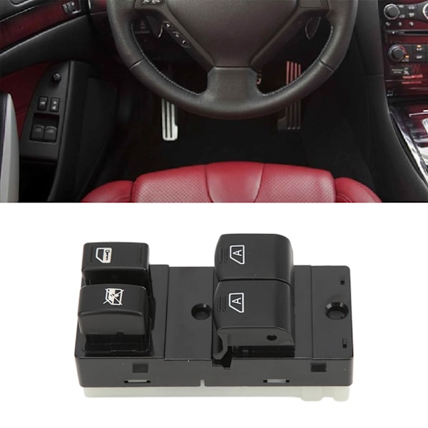 Forrude Vindue Master Switch Venstre Side 25401‑ZJ00A Sort Udskiftning til Nissan Titan 2004‑2015 2 Døre
