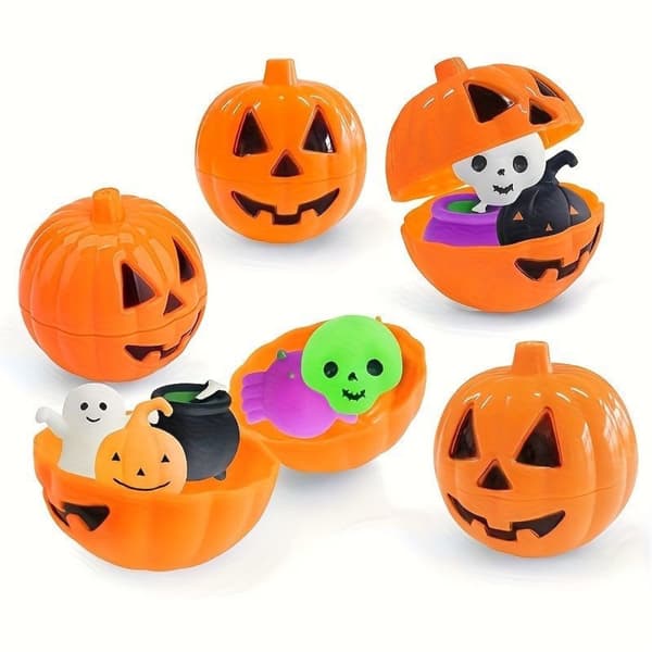 320.000 Halloween Græskar Slikæsker, Græskarformede Festlegetøj, Prank Gaver, Slik, Kranieformede Græskarspande