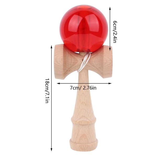 Ferdighetsutviklingsleke for kognitiv trening, slitesterk design Kendama med snortether, sikkerhetsførst konstruksjon, solid treball- og koppspill for