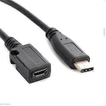 USB TypeC til Micro USB Kabel, UsbC Han til MicroUSB Hun Adapter Konverter til Laptop Enheder Opladerkabel