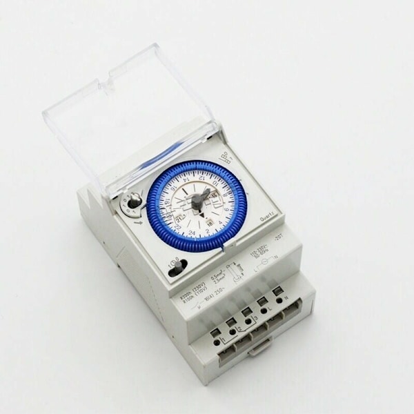 Mekanisk timer, 24-timers analog timer med 96 koblingssegmenter for problemfri drift, egnet til forskellige applikationer