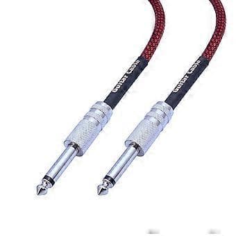 6,35 mm han til han lige 1/4 tomme stereokabel guitarinstrumentkabel til elektrisk guitar, bas, A