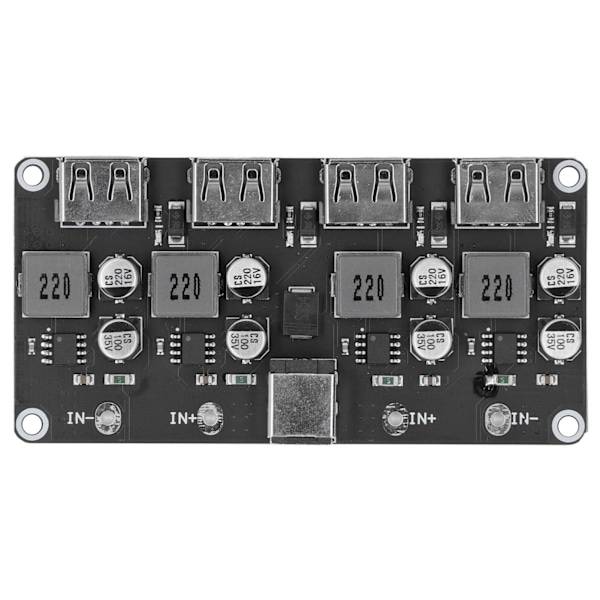 Buck-konverter 4-kanals USB 6‑32V til 3‑12V Hurtigladning DC Strømforsyningskort