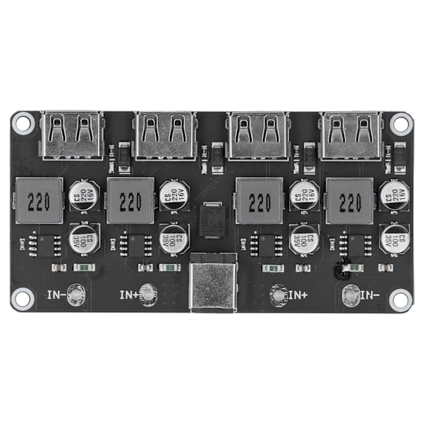 Buck-omvandlare 4-kanals USB 6‑32V till 3‑12V Snabbladdning DC-strömförsörjningskort