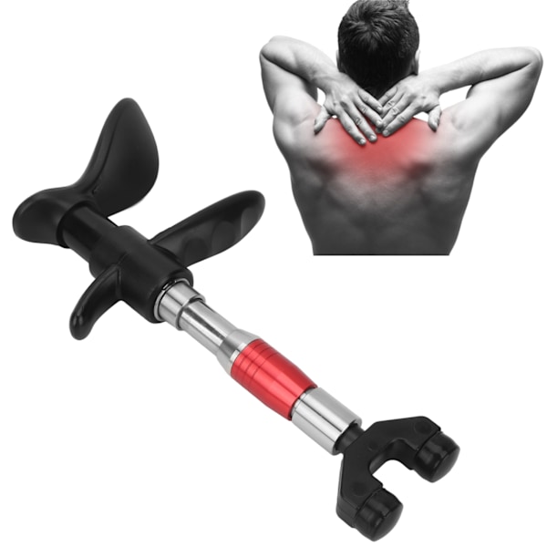 Chiropractic Adjustment Correction Tool Joint Relief Spine Adjusting Massager with Repaceable Massage Head Red