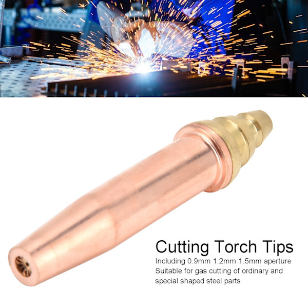 3 st Propangasbrännare Munstycken Isobarisk Gasbrännare för Flammskärande Maskin 0,9 mm 1,2 mm 1,5 mm