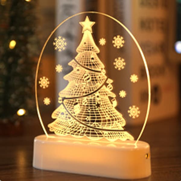 Akryl LED Julelys, Dekorativ Belysning, Julepynt, Egnet for Hjemmefestdekor christmas tree
