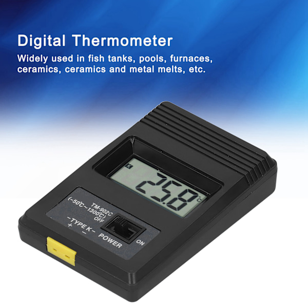 Digital Temperature Meter LCD Display Environment Thermometer Measuring Tool TM902C