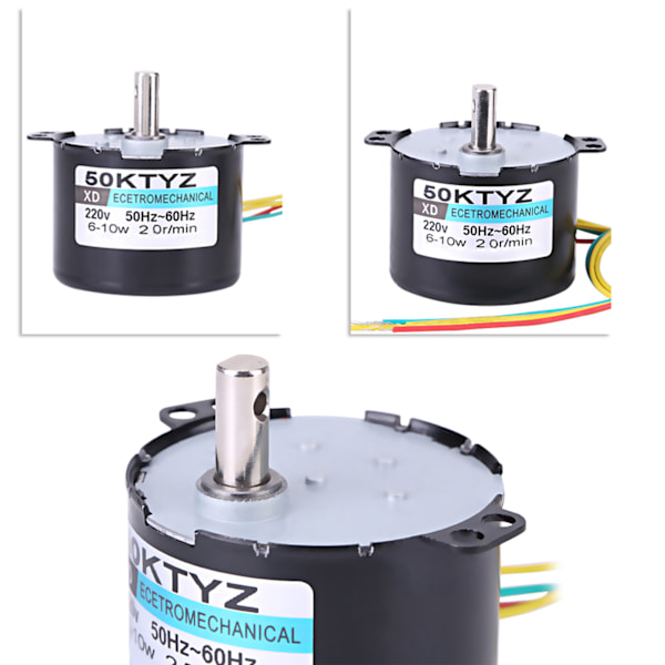 AC220V 10W 0.5A Permanentmagnet Synkronmotor CW/CCW 20r/min