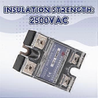 SSR 25A 3-32V DC til 24-480V AC Enkeltfaset Solid State Relæ DC Kontrol AC MGR-1 D4825 Belastningsspænding