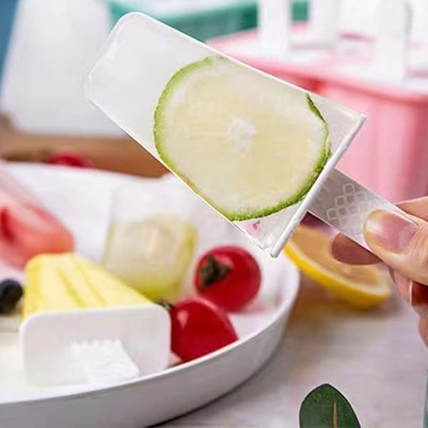 Ispindforme sæt til hjemmelavede ispinde, BPA-fri silikone ispindemaskine med 6 rum, genanvendelig ispindeform, non-stick, let at frigøre bakke