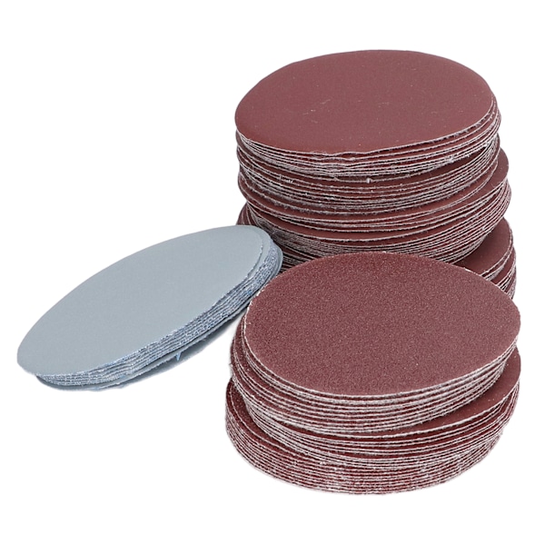 100 stk Aluminiumoksid Slipeskiver Runde Sandpapir Skiver for Rengjøring 3 tommer 80‑3000 Korn