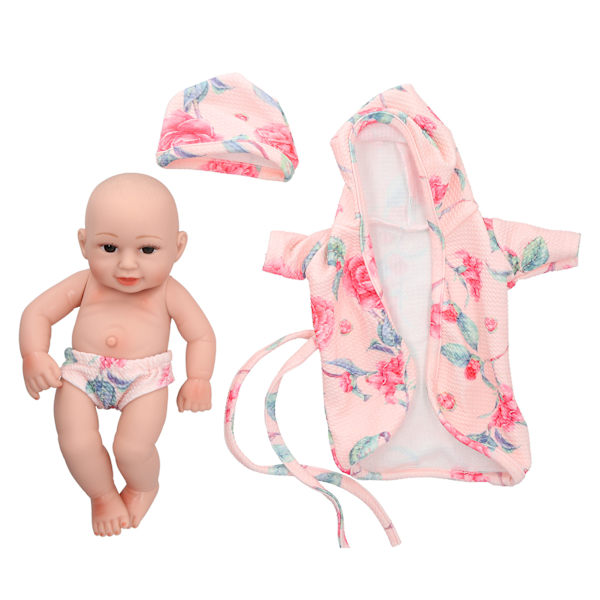 25cm Simuleringsvinylbad Reborn-docka Barn Livsliknande Rollspel Dockpresent LeksakQ10-09