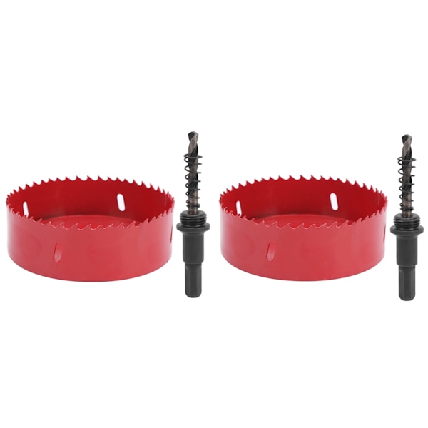 2 Set Bi-metall Hålsågset för Aluminiumplåt PVC Järnplåt Hålöppning 120165mm(80mm )