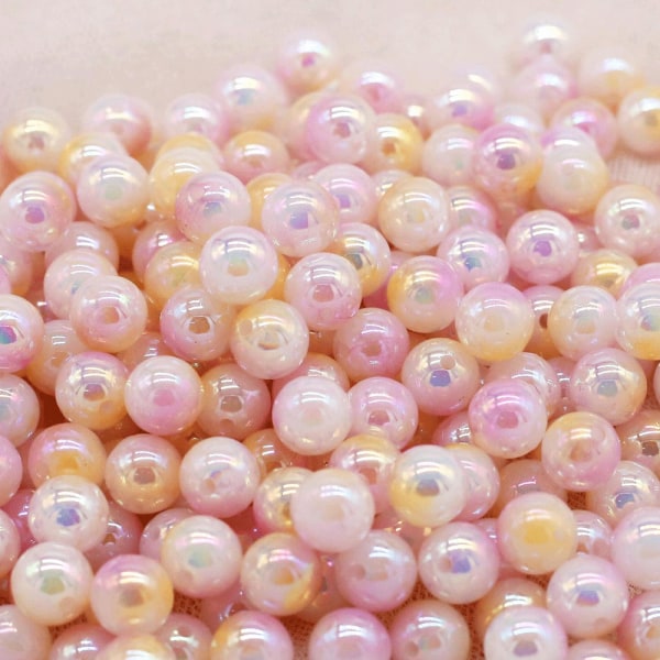 Gradient Imitation Pearl Beads Gemstone runde perler for smykker