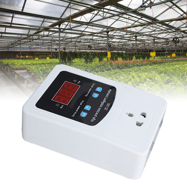 Digital Temperaturregulator 1500W 10A LCD-Skärm Digital Termostatregulator för Inkubator Bryggning Växthus AU-kontakt 220V